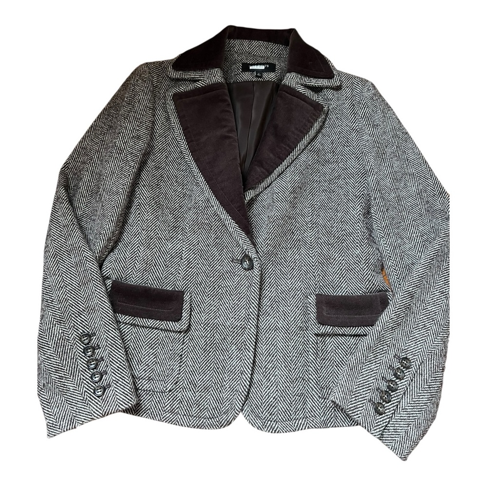 Vintage Talbots Riding Jacket Women Herringbone Old Money Equestrian Wool size 4